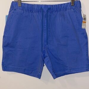 3/$45 NWT!Izod Men's Classic Fit Pull On Stretch Shorts Bold Blue Size Small